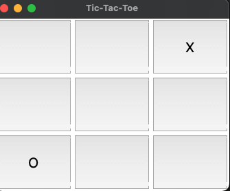 screen capture of tic-tac-toe game